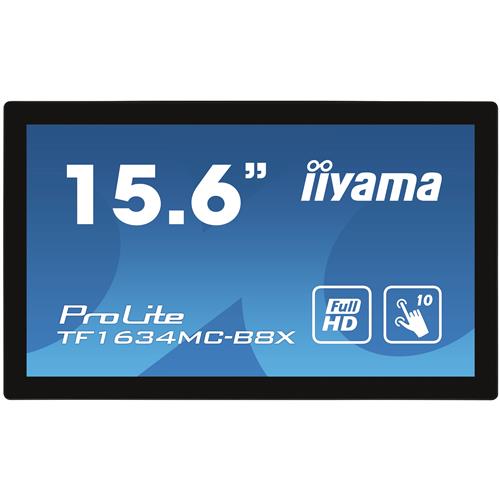 iiyama ProLite TF1634MC-B8X computer monitor 39.6 cm (15.6") 1920 x 1080 pixels Full HD LED Touchscreen Multi-user Black