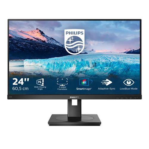 Philips S Line 242S1AE computer monitor 60.5 cm (23.8") 1920 x 1080 pixels Full HD LED Black