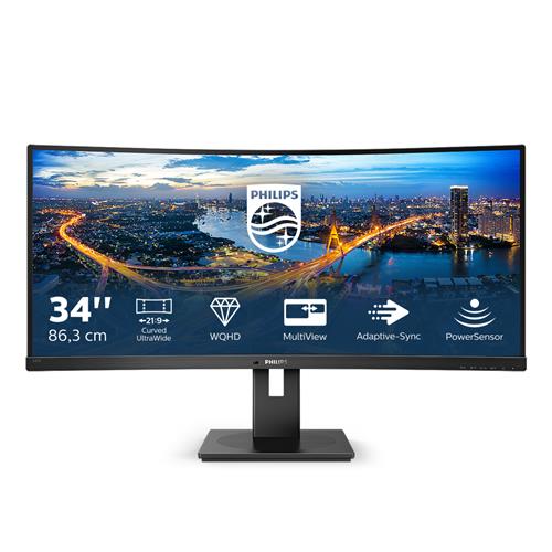 Philips B Line 345B1C/00 computer monitor 86.4 cm (34") 3440 x 1440 pixels Quad HD LCD Black