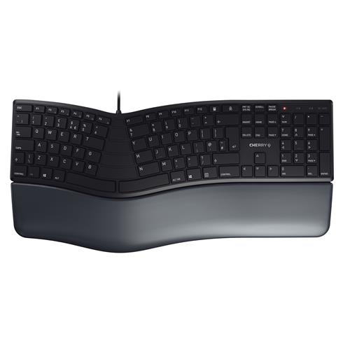 CHERRY KC 4500 ERGO Corded Ergonomic Keyboard Black USB (QWERTY - UK)