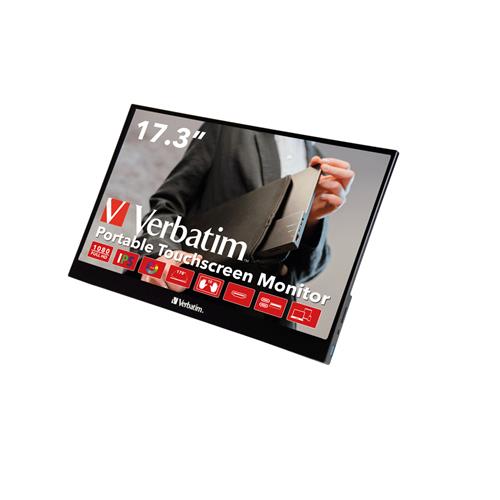Verbatim 49593 computer monitor 43.9 cm (17.3") 1920 x 1080 pixels Full HD LCD Touchscreen Black