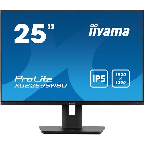 iiyama ProLite XUB2595WSU-B5 63.5 cm (25") 1920 x 1200 pixels WUXGA LED 4 ms Black