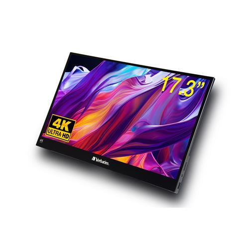 Verbatim Portable Touchscreen Monitor Ultra HD 4K - 17.3
