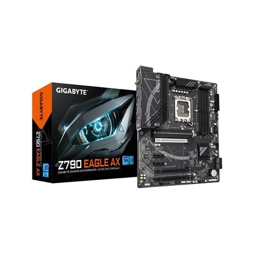 GIGABYTE Z790 EAGLE AX Motherboard - Supports Intel Core 14th Gen CPUs 12+1+Phases Digital VRM up to 7600MHz DDR5 (OC) 3xPCIe 4.0 M.2 Wi-Fi 6E 2.5GbE LAN USB 3.2 Gen 2