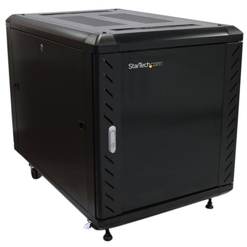 StarTech.com 12U Enterprise-Grade Flat Pack Server Rack Cabinet 19in Enclosed 4-Post Rack with 29in (75cm) Mounting Depth and 1764lb (800kg) Weight Capacity