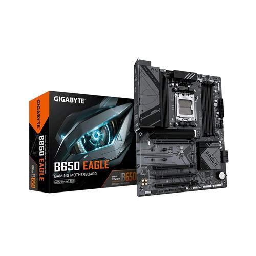 GIGABYTE B650 EAGLE Motherboard - AMD Ryzen 9000 Series CPUs 12+2+2 Phases VRM up to 7600MHz DDR5 (OC) 1xPCIe 5.0 + 2xPCIe 4.0 M.2 GbE LAN USB 3.2 Gen 2