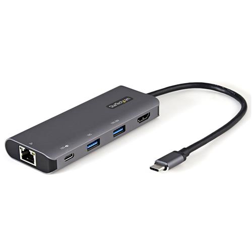 StarTech.com USB C Multiport Adapter - 10Gbps USB Type-C Mini Dock with 4K 30Hz HDMI - 100W Power Delivery Passthrough - 3-Port USB Hub GbE - USB 3.1/3.2 Gen 2 Laptop Dock - 10" Cable