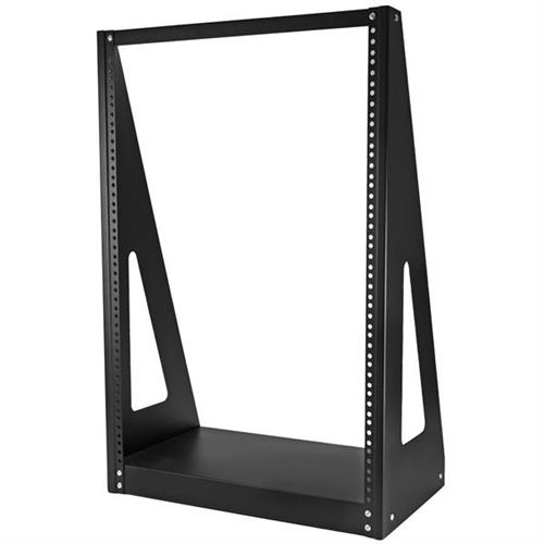 StarTech.com 16U 2-Post Open Frame Desktop Server Rack 19in Compact Space-Saving Floor IT Rack with 350lb (160kg) Weight Capacity