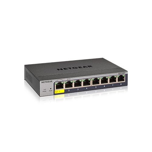 NETGEAR GS108T-300 Managed L2/L3/L4 Gigabit Ethernet (10/100/1000) Grey