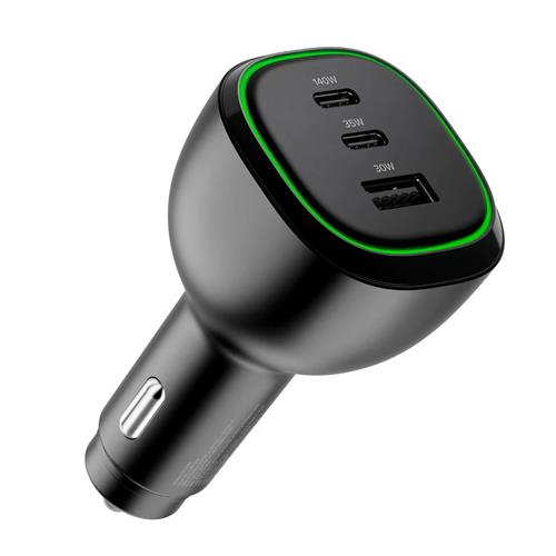 ALOGIC Rapid Power 165W USB-C Car Charger with 240W Charging Cable Auto Cigar lighter 20 V 1 m Black