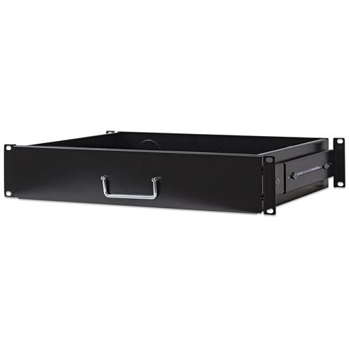 Intellinet 19" Drawer Shelf 2U Shelf Depth 350mm Max 30kg Black Three Year Warranty