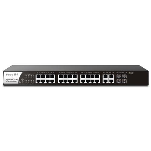 DrayTek P1282 Managed Gigabit Ethernet (10/100/1000) Power over Ethernet (PoE) 1U Black