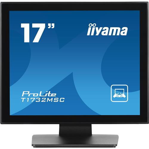 iiyama ProLite T1732MSC-B1SAG computer monitor 43.2 cm (17") 1280 x 1024 pixels Full HD LED Touchscreen Tabletop Black