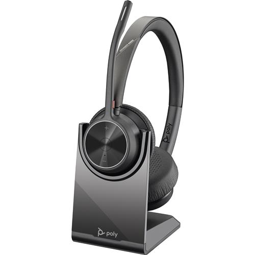 HP Poly Voyager 4320 USB-C Headset +BT700 dongle +Charging Stand