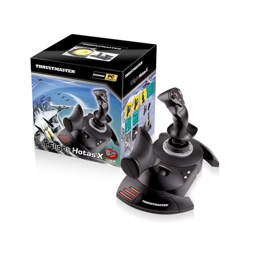Thrustmaster T.Flight Hotas X. Device type: Flight Sim Gaming platforms supported: PC. Connectivity technology: Wired Device interface: USB. Product colour: Black. Power source: Cable. Width: 242 mm Depth: 264 mm Height: 265 mm